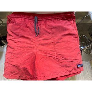 Patagonia Shorts Mens Large Worn Wear Baggies Trunks Lined Drawstring 36-38 Pink